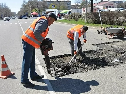 Классический метод ямочного ремонта асфальта