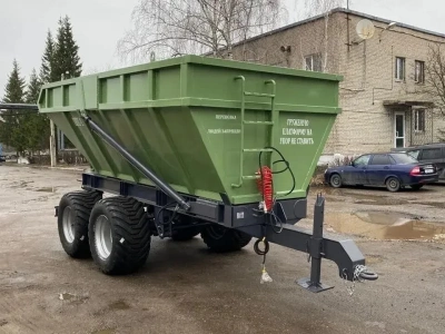 Тракторный пищевой полуприцеп серии ПУ-5 (нержавеющая сталь)