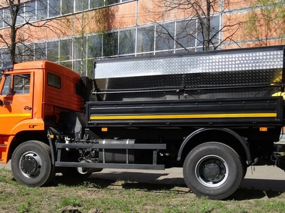 Термос-бункер для асфальта РД 927 на 8 тонн в кузов/на шасси 65115, 6520, со шнековый выдачей